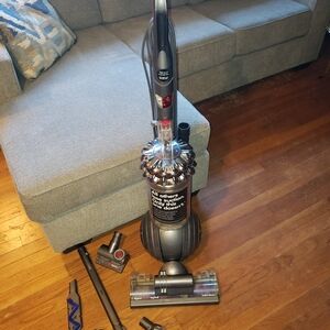 Dyson Ball Vacuum in Silver and Red